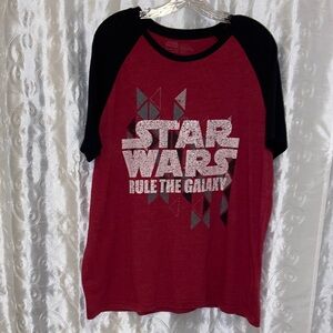 Star Wars Rule The Galaxy Red & Black Shirt Adult Size XL 🔥 YB7